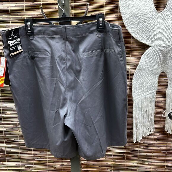 PGA Tour PVBS7087MM Golf Shorts Men's Quiet Shade Polyester Flat Front MCAA13 Si - Picture 3 of 3